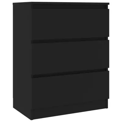 vidaXL Komoda črna 60x35x76 cm konstruiran les