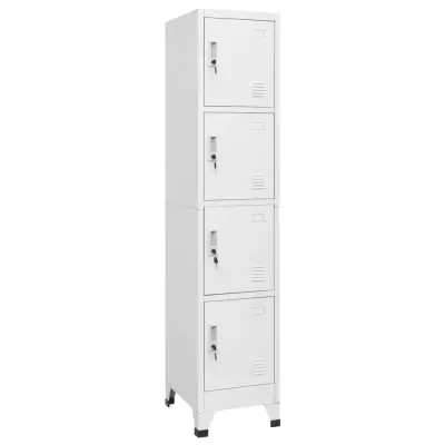 vidaXL Garderobna omarica na ključ s 4 predelki 38x45x180 cm