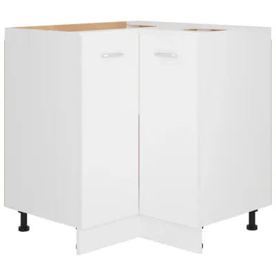 vidaXL Kotna spodnja omarica “Lyon” bela 75,5x75,5x81,5 cm