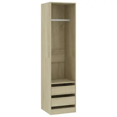 vidaXL Garderobna omara s predali sonoma hrast 50x50x200 cm iverna pl.