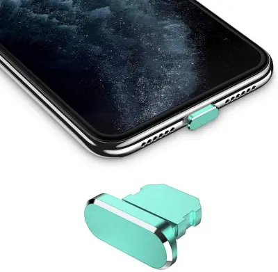 Cadorabo Zaščitni pokrovček, združljiv z Apple iPhone v Green - Prug za zaščito pred prahom za polnjenje vrat za prah