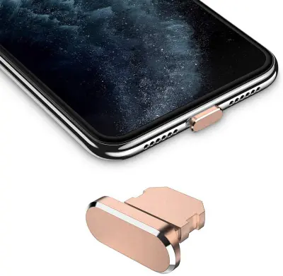 Cadorabo Zaščitni pokrovček, združljiv z Apple iPhone v rose Gold - za zaščito pred prahom za polnjenje vrat za prah proti prahu