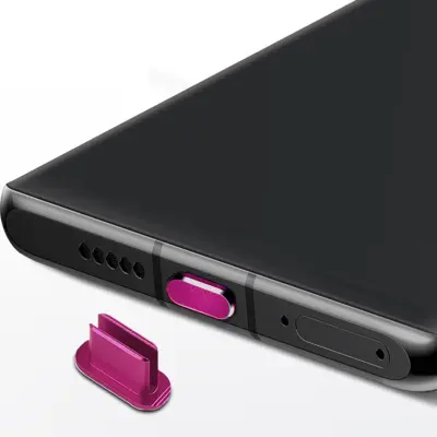 Cadorabo Zaščitni pokrovček, združljiv z USB C v roza - čep za zaščito pred prahom za polnjenje vrat proti prahu