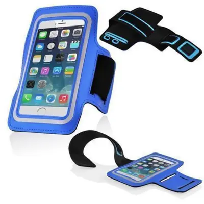 Cadorabo Neopren Mobile Phone Sports Gym Jogging Warg Band Band Band žep, združljiv s 4,5 - 5 Zollovimi telefoni s ključnim žepom in priključkom za sl