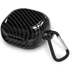 Cadorabo Case, združljiv s Samsung Galaxy Buds Pro / Live / Buds 2 v črnem - prenosni zaščitni pokrov za slušalke iz ogljikovih vlaken