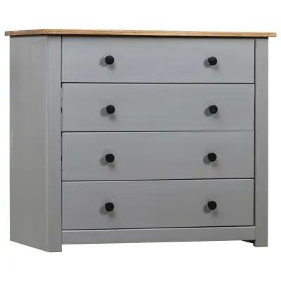 vidaXL Komoda siva 80x40x73 cm borovina Panama Range