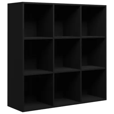 vidaXL Knjižna omara črna 98x29x97,5 cm inženirski les