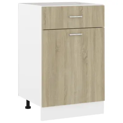 vidaXL Spodnja omarica s predalom “Lyon” sonoma hrast 50x46x81,5 cm