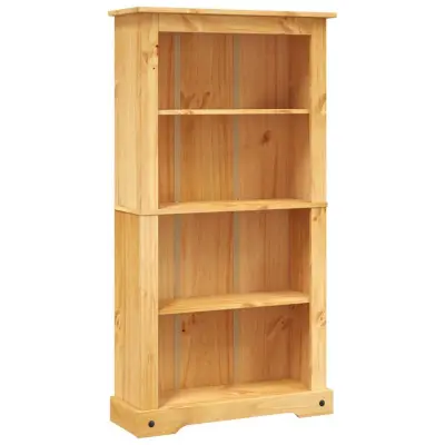 vidaXL Knjižna omara 4-nadstropna borovina Corona Range 80x29x150 cm