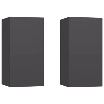 vidaXL TV omarica 2 kosa siva 30,5x30x60 cm inženirski les