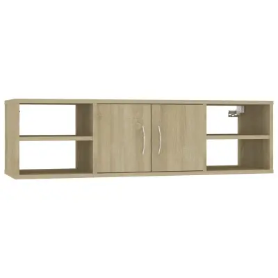 vidaXL Stenska polica sonoma hrast 102x30x29 cm inženirski les
