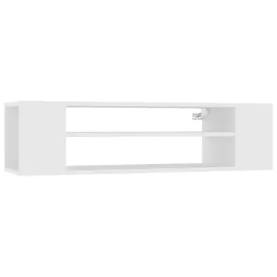 vidaXL Viseča TV omarica bela 100x30x26,5 cm iverna plošča