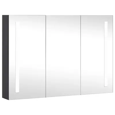 vidaXL LED kopalniška omarica z ogledalom 89x14x62 cm