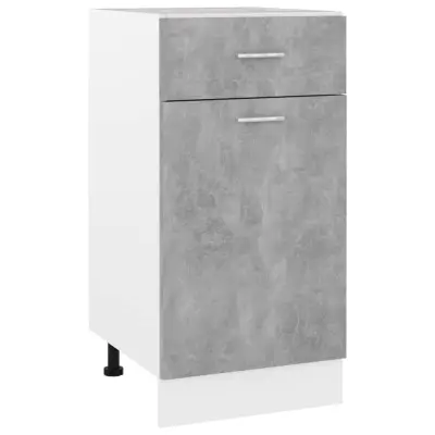 vidaXL Spodnja omarica s predalom betonsko siva 40x46x81,5 cm