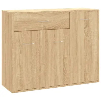 vidaXL Komoda sonoma hrast 88x30x70 cm iverna plošča