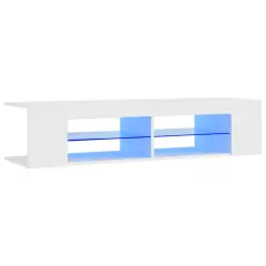 vidaXL TV omarica z LED lučkami bela 135x39x30 cm