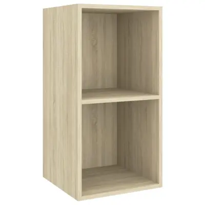 vidaXL Stenska TV omarica sonoma hrast 37x37x72 cm iverna plošča