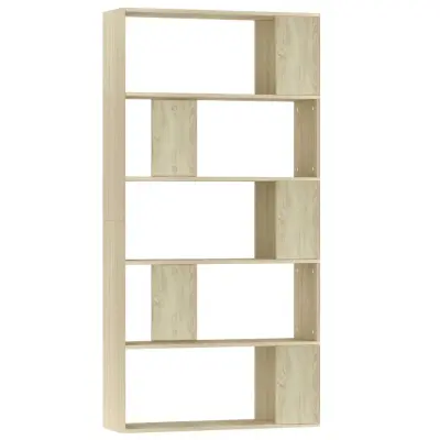 vidaXL Knjižna omara/paravan sonoma hrast 80x24x159 cm iverna plošča