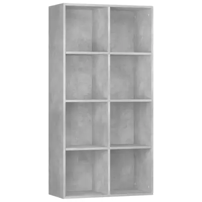 vidaXL Knjižna omara / komoda betonsko siva 66x30x130 cm iverna plošča