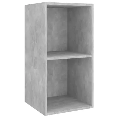 vidaXL Stenska TV omarica betonsko siva 37x37x72 cm iverna plošča