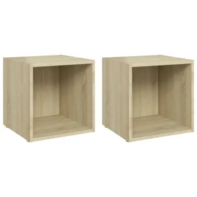 vidaXL TV omarice 2 kosa sonoma hrast 37x35x37 cm iverna plošča
