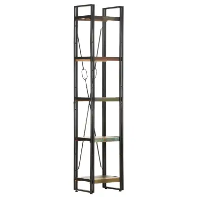 vidaXL Knjižna omara 5-nadstropna 40x30x180 cm trden predelan les