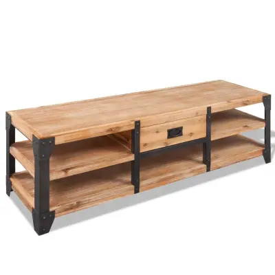 vidaXL TV stojalo iz trdnega akacijevega lesa 140x40x45 cm