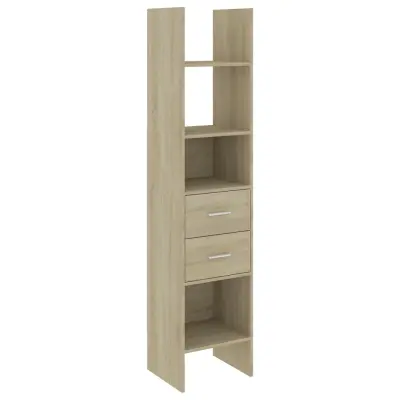 vidaXL Knjižna omara sonoma hrast 40x35x180 cm iverna plošča