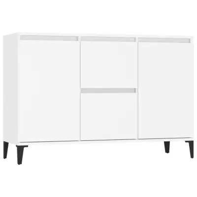 vidaXL Komoda bela 104x35x70 cm iverna plošča