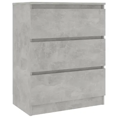 vidaXL Komoda betonsko siva 60x35x76 cm konstruiran les