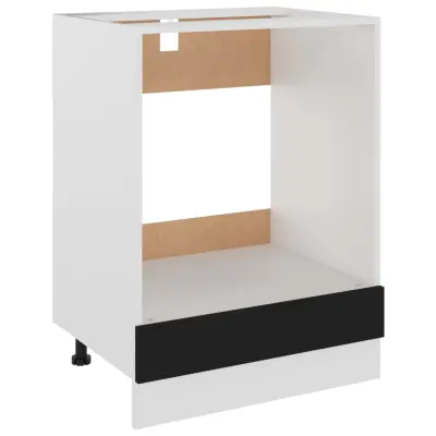 vidaXL Kuhinjska omarica Lyon črna 60x46x81,5 cm iverna plošča