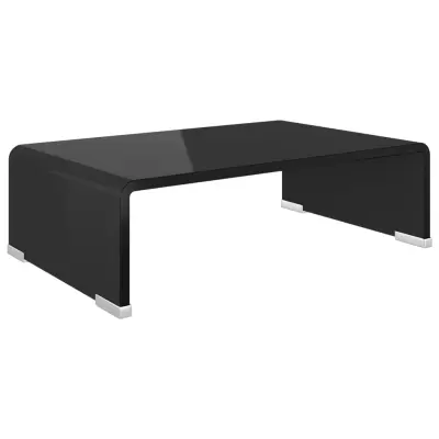 vidaXL Stojalo za TV / ekran stekleno črno 40x25x11 cm
