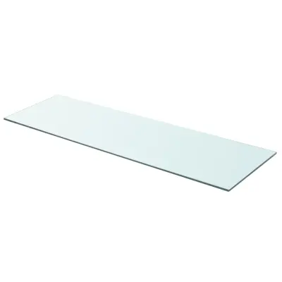 vidaXL Polica Prosojno Steklo 90x30 cm