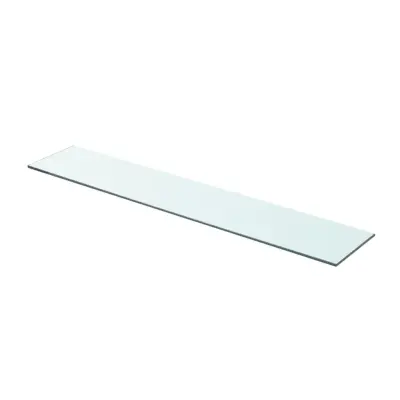 vidaXL Polica Prosojno Steklo 80x15 cm