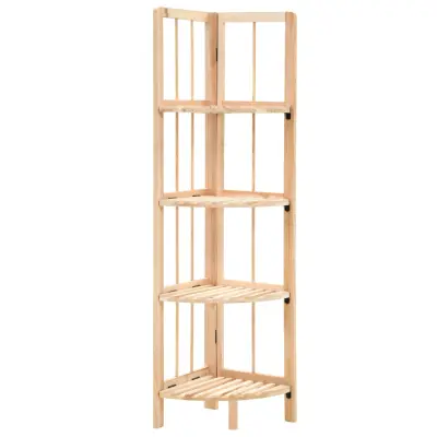 vidaXL Kotna polica iz cedrovine 27x27x110 cm