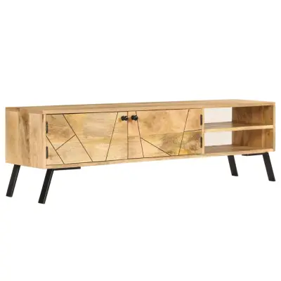 vidaXL TV omarica iz trdnega mangovega lesa 140x30x40 cm