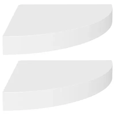 vidaXL Kotne police 2 kosa bele 25x25x3,8 cm MDF