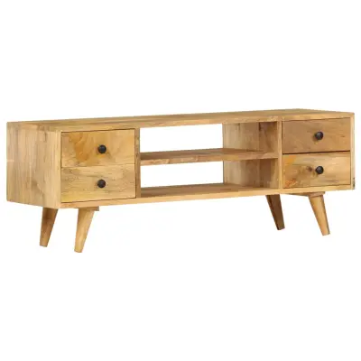 vidaXL TV omarica 110x35x40 cm trden mangov les