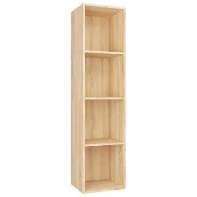 vidaXL Knjižna / TV omara sonoma hrast 36x30x143 cm iverna plošča