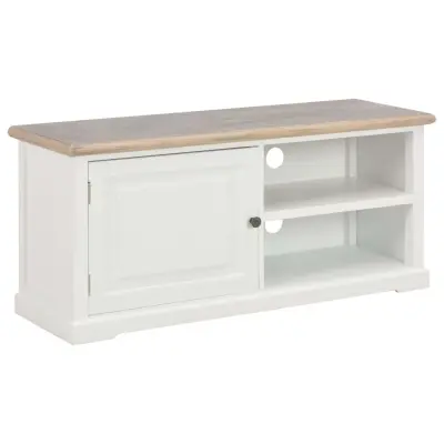 vidaXL TV omarica iz lesa 90x30x40 cm bela