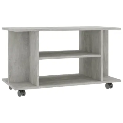vidaXL TV omarica s kolesci betonsko siva 80x40x45 cm inženirski les