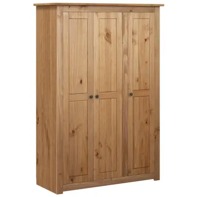 vidaXL Garderobna omara s 3 predali 118x50x171,5 cm borovina Panama