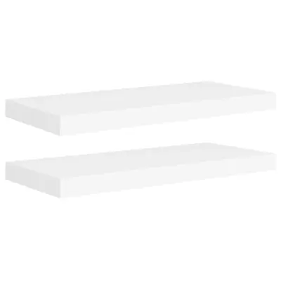 vidaXL Stenske police 2 kosa bele 60x23,5x3,8 cm MDF