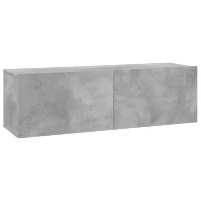 vidaXL TV omarica betonsko siva 100x30x30 cm inženirski les