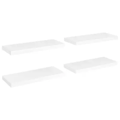 vidaXL Stenske police 4 kosi bele 60x23,5x3,8 cm MDF