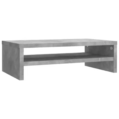 vidaXL Stojalo za ekran betonsko sivo 42x24x13 cm iverna plošča