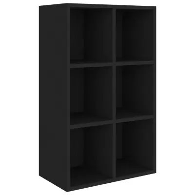 vidaXL Knjižna omara/komoda črna 66x30x98 cm iverna plošča