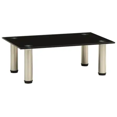 vidaXL TV stojalo črno 40x35x17 cm kaljeno steklo