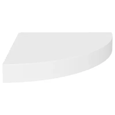 vidaXL Kotna polica bela 25x25x3,8 cm MDF