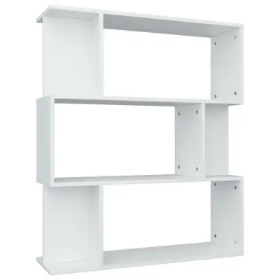 vidaXL Knjižna omara/paravan bela 80x24x96 cm iverna plošča